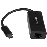 StarTech.com Adaptador de Red Ethernet Gigabit USB-C - Adaptador externo USB 3.0 a RJ45 - USB Tipo C a Ethernet - Negro tarjetas de red Alámbrico USB Ethernet 1