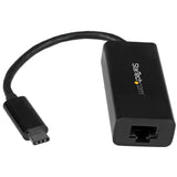 StarTech.com Adaptador de Red Ethernet Gigabit USB-C - Adaptador externo USB 3.0 a RJ45 - USB Tipo C a Ethernet - Negro tarjetas de red Alámbrico USB Ethernet 1