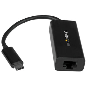 StarTech.com Adaptador de Red Ethernet Gigabit USB-C - Adaptador externo USB 3.0 a RJ45 - USB Tipo C a Ethernet - Negro tarjetas de red Alámbrico USB Ethernet 1