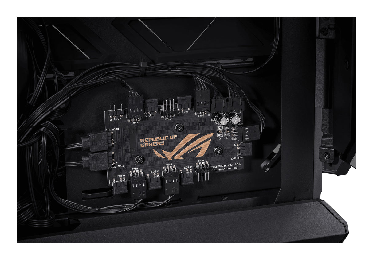 ASUS ROG Hyperion GR701 BTF Edition carcasas ordenador Torre PC Negro, Transparente ATX, EATX, micro ATX, Mini-ITX