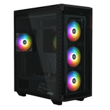 XPG BATTLECRUISER II ST Torre Media Negra carcasas ordenador Acero inoxidable Midi Tower PC Negro