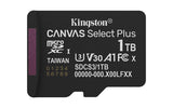 Kingston Technology 1TB microSDXC Canvas Select Plus Gen3 150MB/s A1 (Incluye adaptador de SD) Memorias flash 1 TB Micro