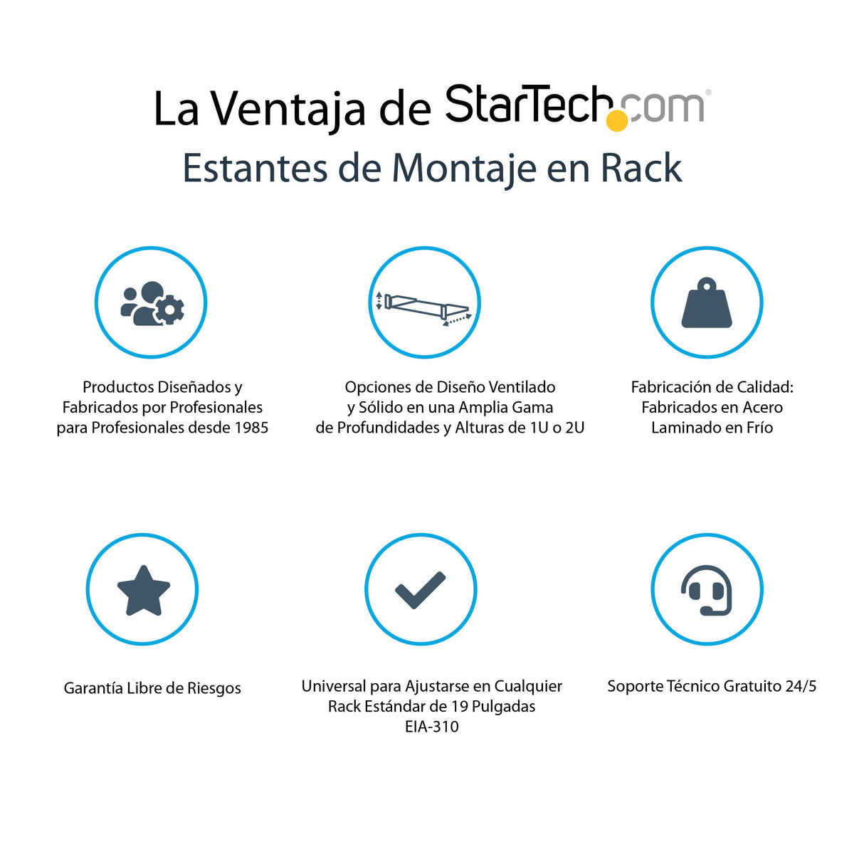 StarTech.com Estante Bandeja Ventilado Cantilever para Armario Rack de Servidores 2U Profundidad Fija - 22kg