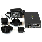StarTech.com Conversor Compacto de Medios Ethernet Gigabit a Fibra Multimodo LC - 550m convertidores de red 1000 Mbit/s 1000Base-T, 100Base-TX, 10Base-T 1000Base-LX, 1000Base-SX Gigabit Ethernet