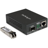 StarTech.com Conversor Compacto de Medios Ethernet Gigabit a Fibra Multimodo LC - 550m convertidores de red 1000 Mbit/s 1000Base-T, 100Base-TX, 10Base-T 1000Base-LX, 1000Base-SX Gigabit Ethernet
