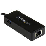 StarTech.com Adaptador de Red Gigabit USB-C con Puerto USB Extra - Negro Tarjetas de red Alámbrico USB 5000 Mbit/s