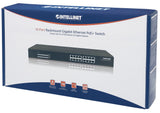 Intellinet Commutateur réseau (switch) Gigabit Ethernet PoE+ à 16 ports, 16 ports PoE, conforme IEEE 802.3at/af (PoE+/Po