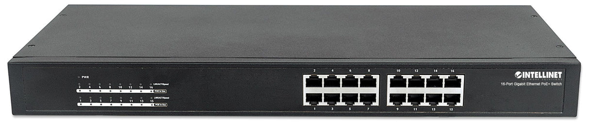 Intellinet Commutateur réseau (switch) Gigabit Ethernet PoE+ à 16 ports, 16 ports PoE, conforme IEEE 802.3at/af (PoE+/Po