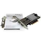 StarTech.com Tarjeta PCI Express de Red de Fibra de 10GB con 2 Puertos de SFP+ Abiertos Tarjetas de red Alámbrico PCI Ex