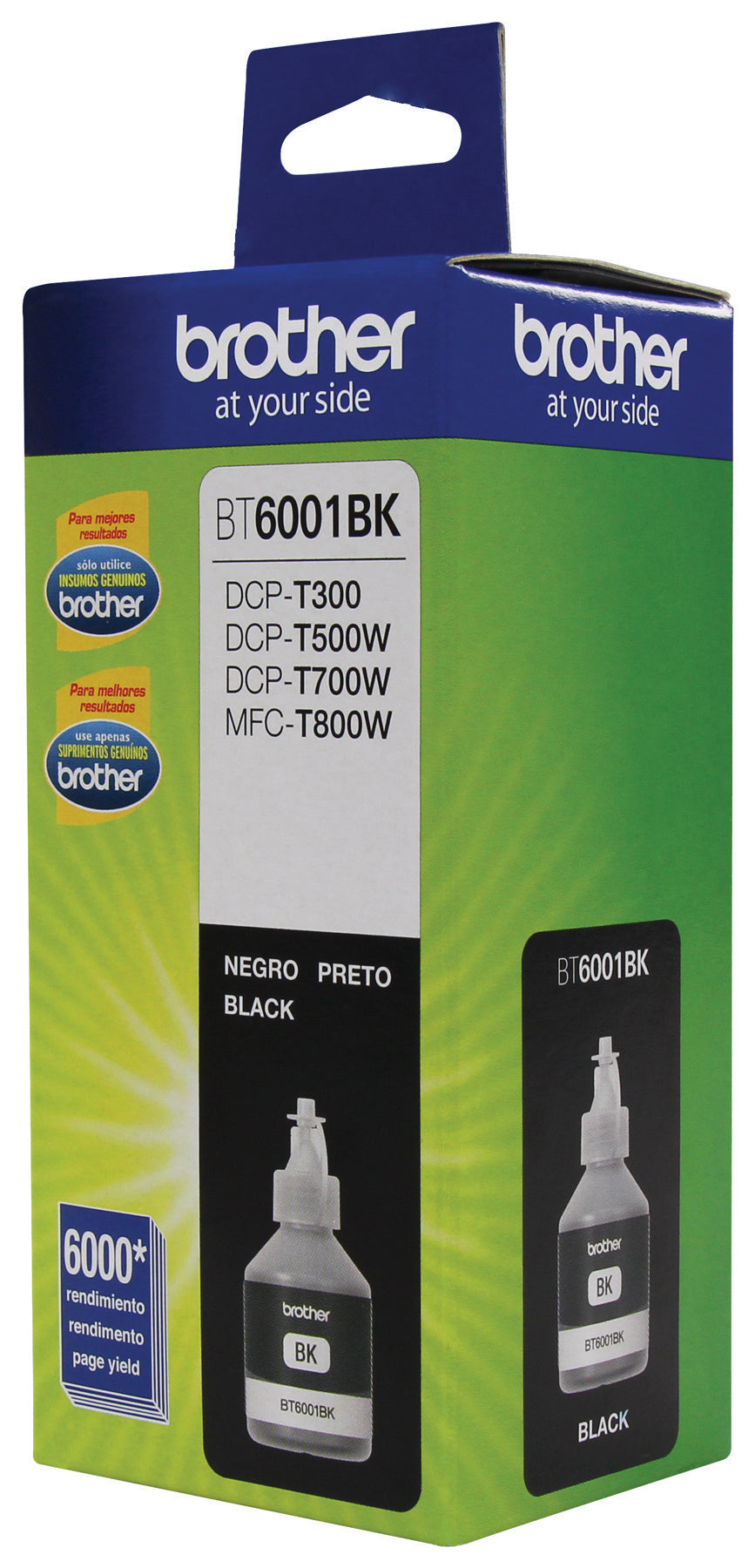 Brother BT6001BK Cartucho de Tinta Tinta a base de pigmentos Impresión por inyección de tinta 1 pieza(s) 6000 páginas