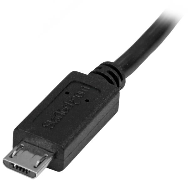 StarTech.com Cable de 50cm Micro USB de Extensión - Macho a Hembra Cable USB 2.0 Micro-USB B Micro-USB B Macho