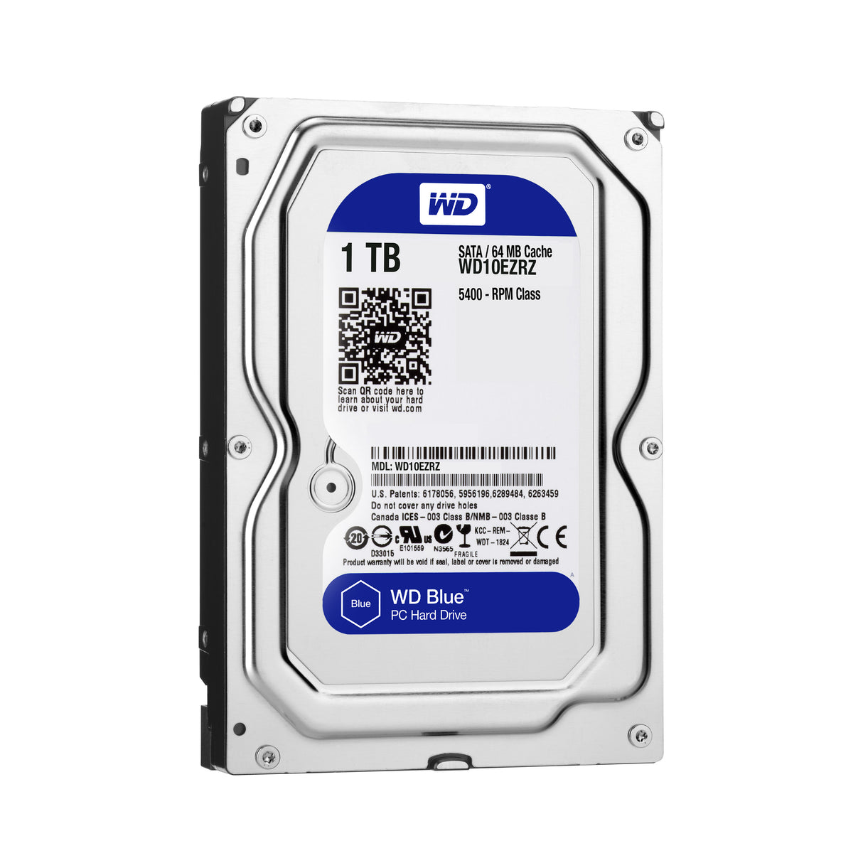 Western Digital Blue disco duro interno 1 TB 5400 RPM 64 MB 3.5" Serial ATA III