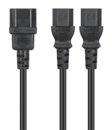 LM-Cable de corriente en Y, 1xC14 a 2xC1