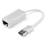 StarTech.com Adaptador de Red Ethernet Gigabit Externo USB 3.0 - Plateado tarjetas de red Alámbrico USB Ethernet 1