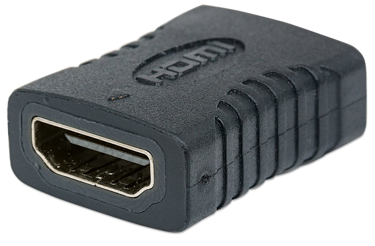 Manhattan Acoplador/conector HDMI recto, 4K@60 Hz, apto para TODOS los usos 4K y 1080p/HD, une 2 cables HDMI de hasta 5 m por lado, hembra/hembra, negro, Ultra HD 4K×2K, garantía de por vida, equivalente a GCHDMIFF Cable HDMI HDMI Hembra Hembra