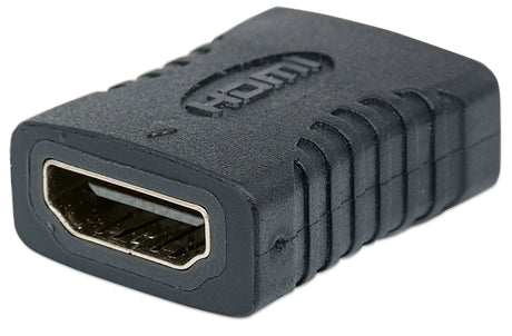 Manhattan Acoplador/conector HDMI recto, 4K@60 Hz, apto para TODOS los usos 4K y 1080p/HD, une 2 cables HDMI de hasta 5 m por lado, hembra/hembra, negro, Ultra HD 4K×2K, garantía de por vida, equivalente a GCHDMIFF Cable HDMI HDMI Hembra Hembra