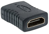 Manhattan Acoplador/conector HDMI recto, 4K@60 Hz, apto para TODOS los usos 4K y 1080p/HD, une 2 cables HDMI de hasta 5 m por lado, hembra/hembra, negro, Ultra HD 4K×2K, garantía de por vida, equivalente a GCHDMIFF Cable HDMI HDMI Hembra Hembra
