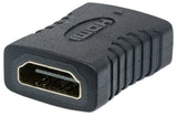 Manhattan Acoplador/conector HDMI recto, 4K@60 Hz, apto para TODOS los usos 4K y 1080p/HD, une 2 cables HDMI de hasta 5 m por lado, hembra/hembra, negro, Ultra HD 4K×2K, garantía de por vida, equivalente a GCHDMIFF Cable HDMI HDMI Hembra Hembra