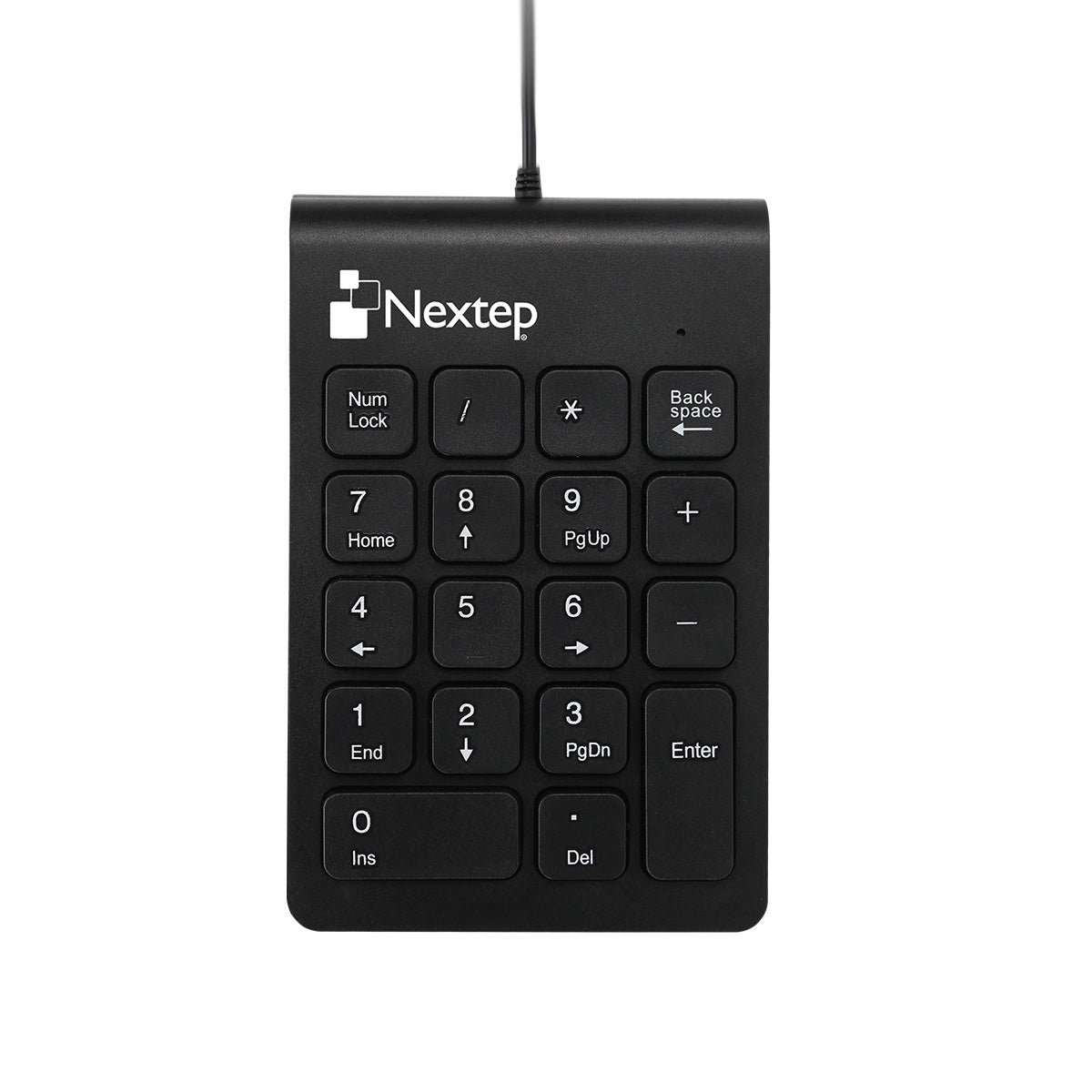 TECLADO NUMÉRICO NEXTEP ALAMBRICO 18 TECLAS COLOR NEGRO NE-417