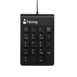 TECLADO NUMÉRICO NEXTEP ALAMBRICO 18 TECLAS COLOR NEGRO NE-417