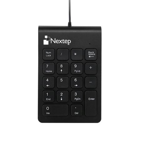TECLADO NUMÉRICO NEXTEP ALAMBRICO 18 TECLAS COLOR NEGRO NE-417