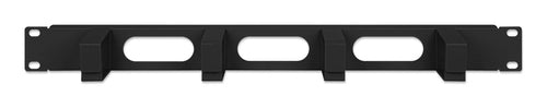 Intellinet Panneau de gestion des câbles 19", 1U, 4 anneaux plastiques courts, noir Accesorios para rack Panel de g