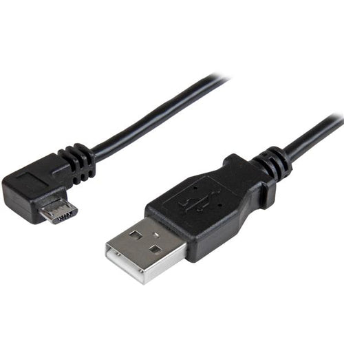 StarTech.com Cable de 1m Micro USB con conector acodado a la derecha - Cable de Carga y Sincronización Cables USB USB 2.