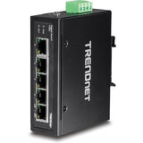 TRENDnet 5-Port Hardened Industrial Gigabit DIN-Rail Switch, 10 Gbps Switching Capacity, IP30 Rated Network Switch (-40 