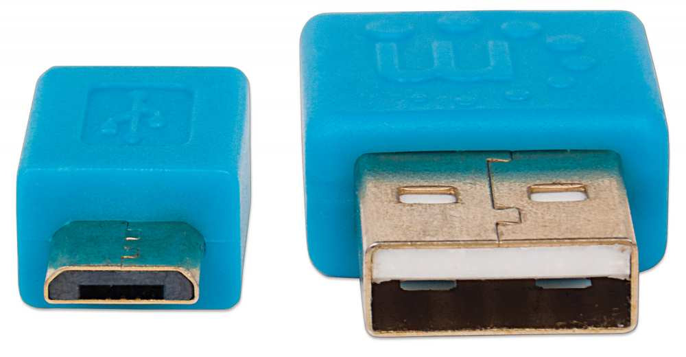 Manhattan Cable plano de Alta Velocidad Micro-B USB Cable USB 2.0 USB A Micro-USB B Macho/Macho
