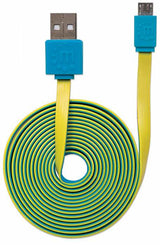 Manhattan Cable plano de Alta Velocidad Micro-B USB Cable USB 2.0 USB A Micro-USB B Macho/Macho