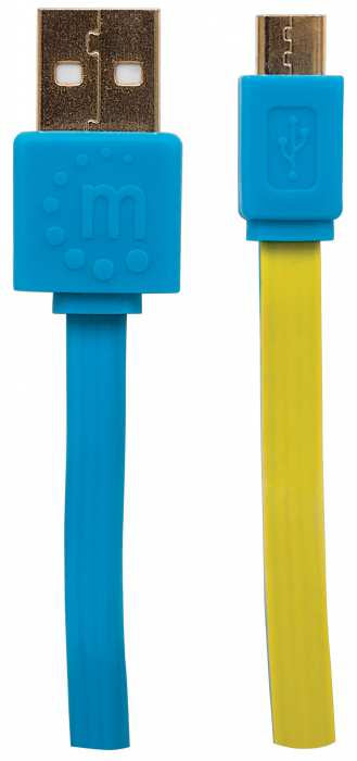 Manhattan Cable plano de Alta Velocidad Micro-B USB Cable USB 2.0 USB A Micro-USB B Macho/Macho