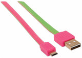 Manhattan Cable plano de Alta Velocidad Micro-B USB Cable USB 2.0 USB A Micro-USB B Macho/Macho