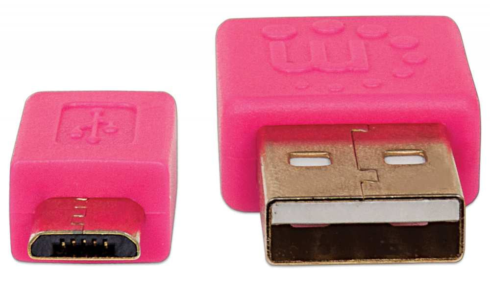 Manhattan Cable plano de Alta Velocidad Micro-B USB Cable USB 2.0 USB A Micro-USB B Macho/Macho