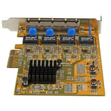 StarTech.com Tarjeta de Red PCI Express Ethernet Gigabit con 4 Puertos RJ45 tarjetas de red Alámbrico PCI Express Ethernet 4