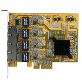 StarTech.com Tarjeta de Red PCI Express Ethernet Gigabit con 4 Puertos RJ45 tarjetas de red Alámbrico PCI Express Ethernet 4
