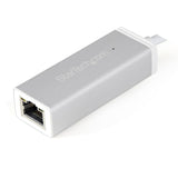 StarTech.com Adaptador de red USB-C a Gigabit - Plateado, Alámbrico, Ethernet, 5000 Mbit/s