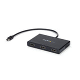 StarTech.com Concentrador MST - Mini DisplayPort a 3x HDMI divisores de vídeo Mini DisplayPort 3x HDMI 3 Negro