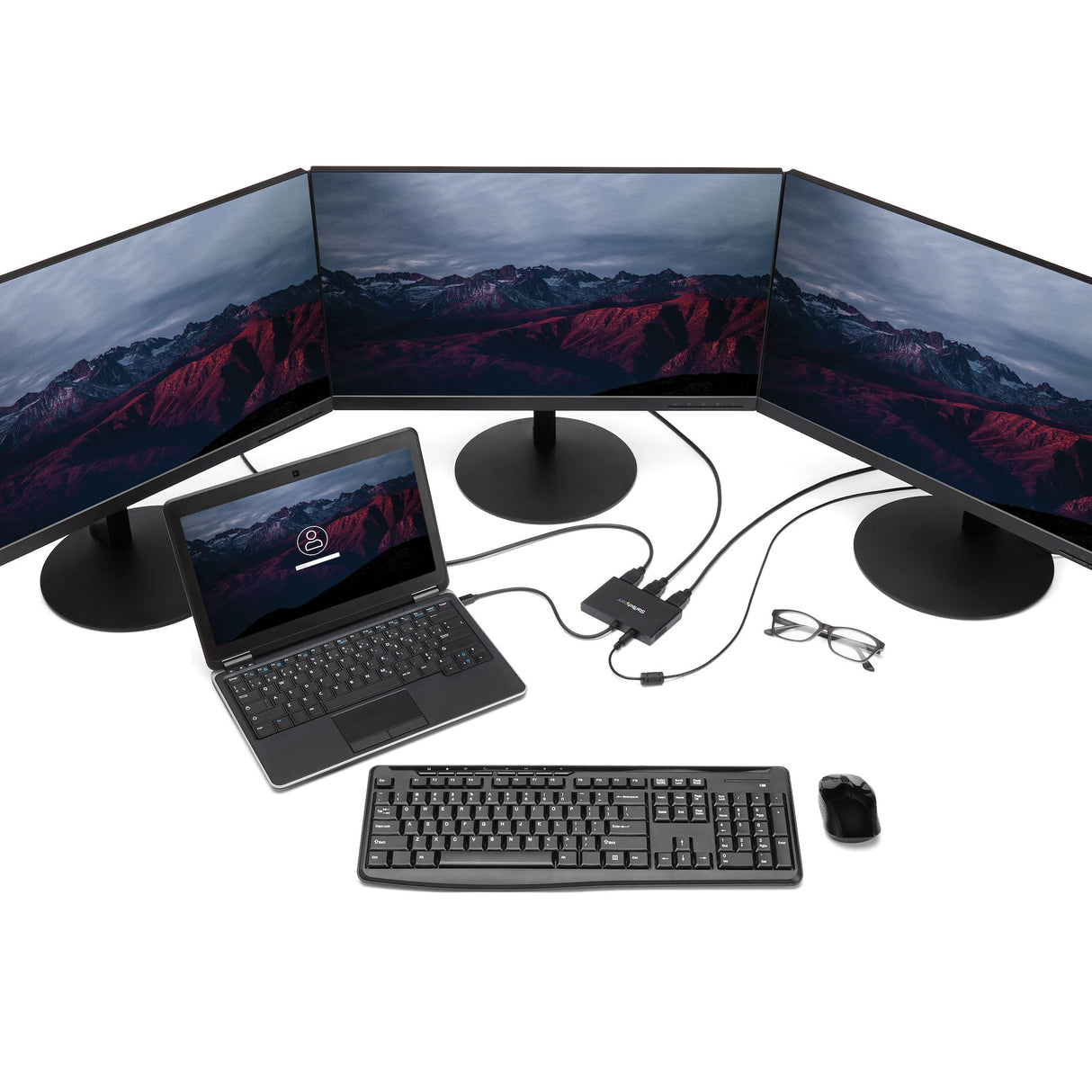StarTech.com Concentrador MST - Mini DisplayPort a 3x HDMI divisores de vídeo Mini DisplayPort 3x HDMI 3 Negro