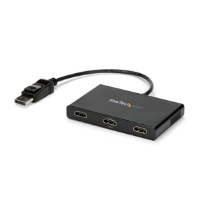 StarTech.com Adaptador Multimonitor de 3 Puertos - Divisor Splitter de Vídeo DisplayPort a 3x HDMI - Hub MST DP a HDMI -1080p Triple - Modo Extendido o Clonado - Windows Solamente divisores de vídeo DisplayPort 3x HDMI 3 Negro