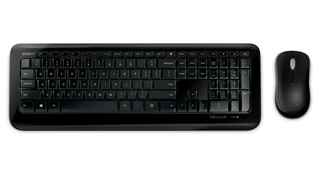 Microsoft Wireless Desktop 850 teclado Ratón incluido Oficina RF inalámbrico Español Negro, Tamaño completo (100%), Inte