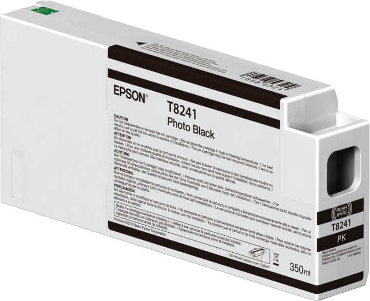 Epson Singlepack Photo Black T824100 UltraChrome HDX/HD 350ml Cartucho de Tinta Tinta a base de colorante Impresión por inyección de tinta 1 pieza(s) 350 ml