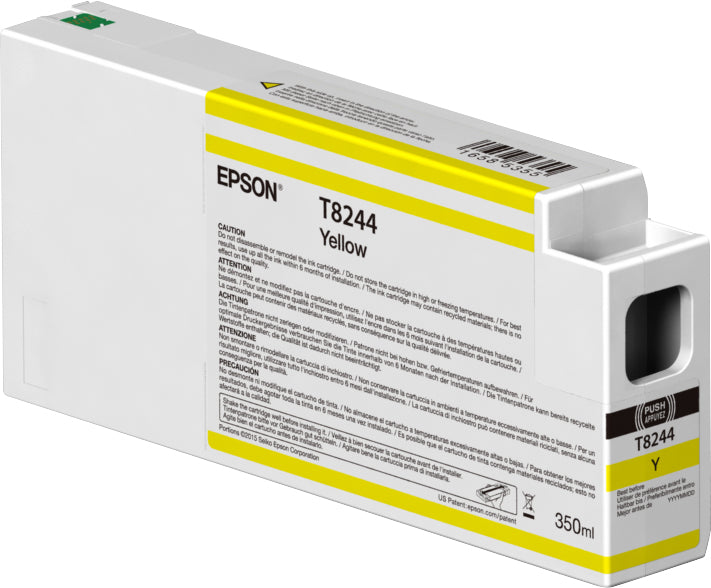 Epson Singlepack Yellow T824400 UltraChrome HDX/HD 350ml Cartucho de Tinta Tinta a base de pigmentos Impresión por inyección de tinta 1 pieza(s) 350 ml