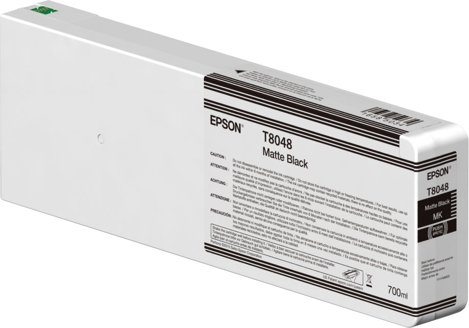 Epson Singlepack Matte Black T804800 UltraChrome HDX/HD 700ml Cartucho de Tinta Tinta a base de pigmentos Impresión por inyección de tinta 1 pieza(s) 700 ml
