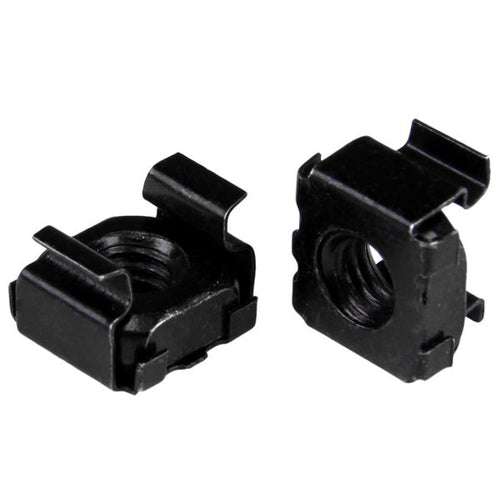 StarTech.com Paquete de 100 Tuercas Enjauladas M6 - Color Negro Tuercas Tuerca de jaula Acero 428 g