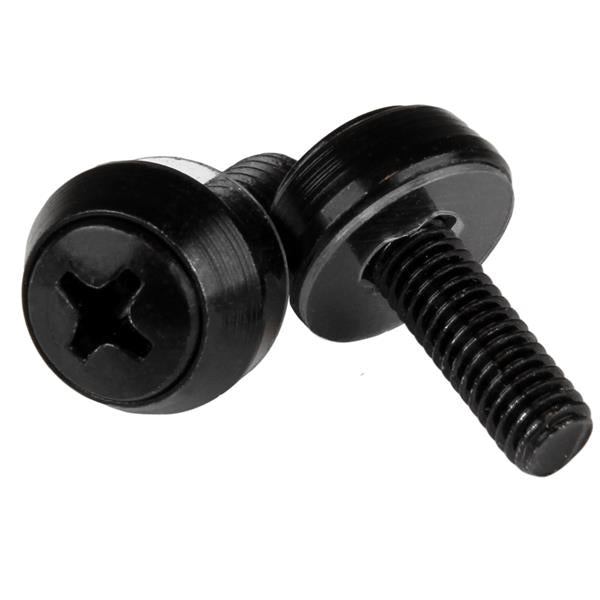 StarTech.com Paquete de 50 Tornillos de Montaje M5x12mm - Negro tornillos & tuercas Acero Chapa metálica Uso general M5