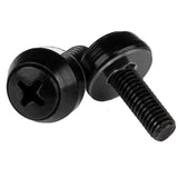 StarTech.com Paquete de 50 Tornillos de Montaje M5x12mm - Negro tornillos & tuercas Acero Chapa metálica Uso general M5