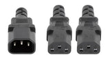 LM-Cable de corriente en Y, 1xC14 a 2xC1