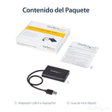 ASUS Adaptador Gráfico Externo USB 3.0 a DisplayPort Doble 4K60 DisplayLink - Cable Conversor USB 3.0 a DP de Vídeo Adap