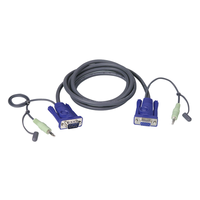 ATEN 2L2402A cable para video, teclado y ratón (kvm) Azul, Negro 1,8 m