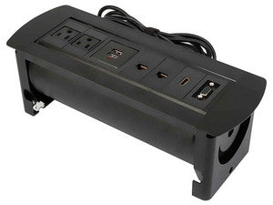 Caja de conexión Manhattan USB, Red, HDMI, VGA, Mesa, Negro, 4 Puertos